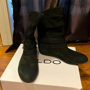 Aldo flat suede bootie size 8